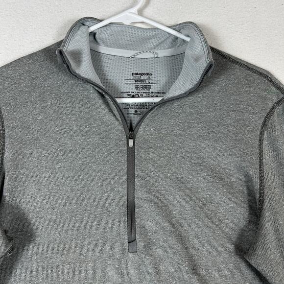 Patagonia Capilene 3 Midweight 1/4 Zip Women's Large Gray Long Sleeve Hiking Top - Picture 2 of 13